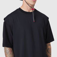 1186. SUPIMA® Ice-Skin™ Reversible Tee - Black/Black