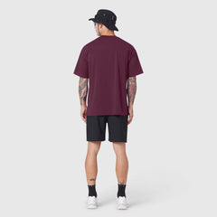 1186. SUPIMA® Ice-Skin™ Reversible Tee - Merlot/Black