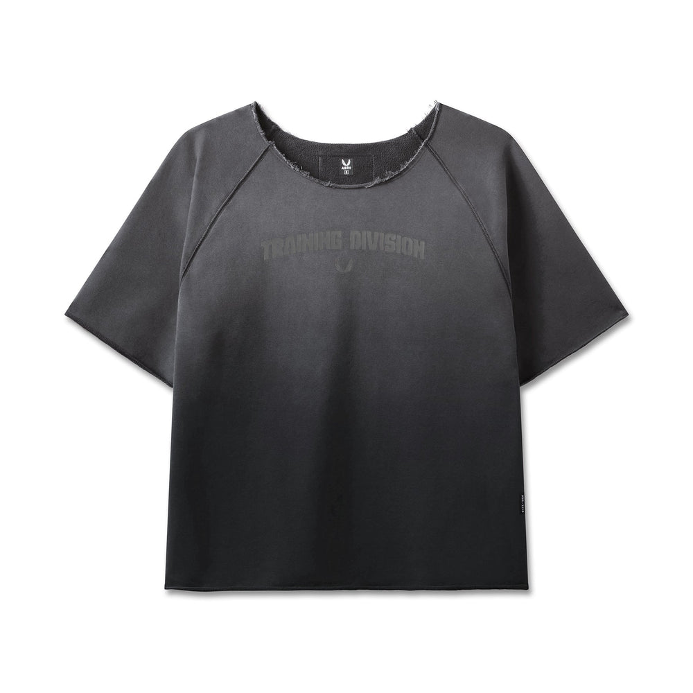 1114. Vintage Raw Hem Pump Cover - Black Sun Fade