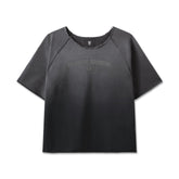 1114. Vintage Raw Hem Pump Cover - Black Sun Fade