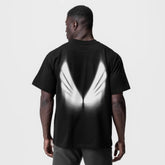 0797. Tech Essential™ Relaxed Tee - Black "Signal Lost"