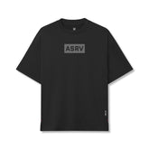 0822. AeroSilver® Oversized Tee - Black "Box Logo"