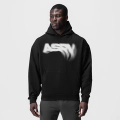 0874. Tech-Terry™ Zip Pocket Hoodie - Black "Signal Lost"