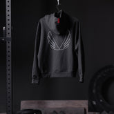 0874. Tech-Terry™ Zip Pocket Hoodie - Black "Outline"