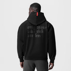 0874. Tech-Terry™ Zip Pocket Hoodie - Black/Black "OTWR"