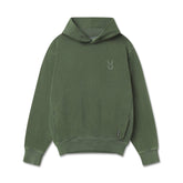 0920. Tech Essential™ Distressed Hoodie - Faded Olive