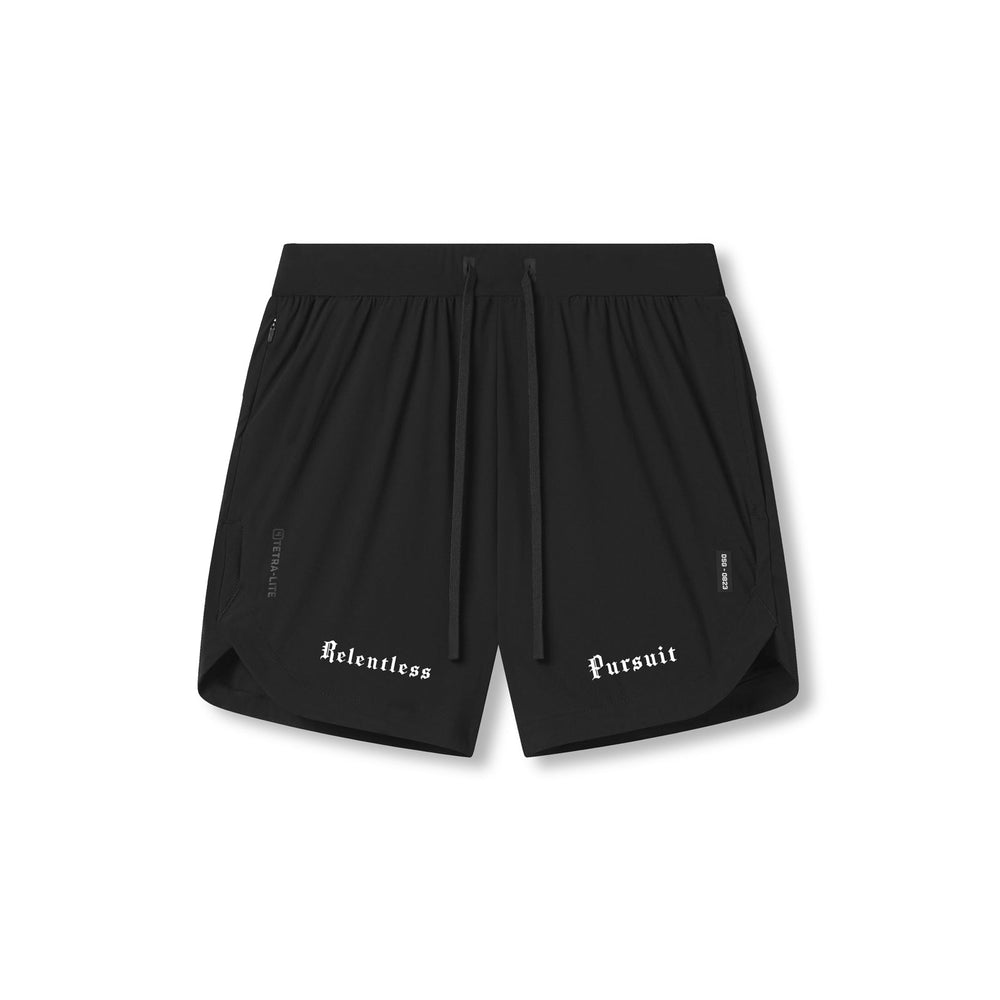 0823. Tetra-Lite® 7" Linerless Short - Black "RP"
