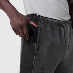 1120. Tech-Terry™ Mesh Panel Sweats - Black "Blade TD"