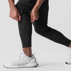 0825. Tetra-Lite® Cargo High Rib Jogger - Black "White Wings"
