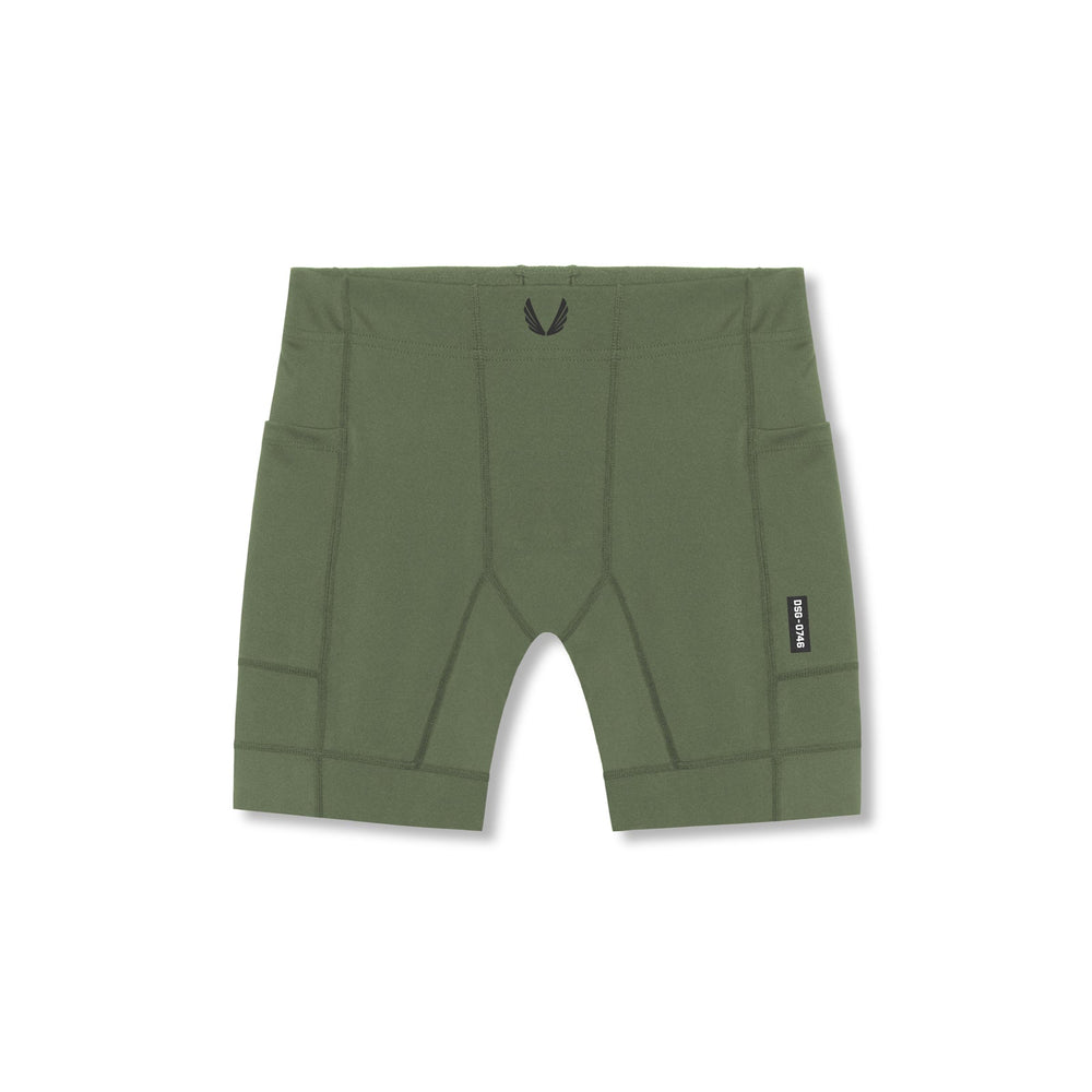 0746. WarpFlexx® Side Pocket 1/2-Length Legging - Olive