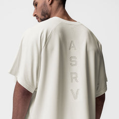 0946. Waffle Knit Oversized Tee - Cream