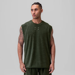 1092. Towel Terry Cutoff - Olive