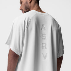 0946. Waffle Knit Oversized Tee - White