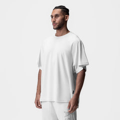 0946. Waffle Knit Oversized Tee - White