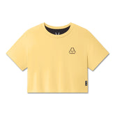 W082. SUPIMA® Ice-Skin™ Reversible Crop Tee - Amber/Black