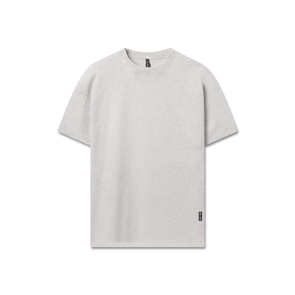 1102. Distressed Relaxed Tee - Heather Grey
