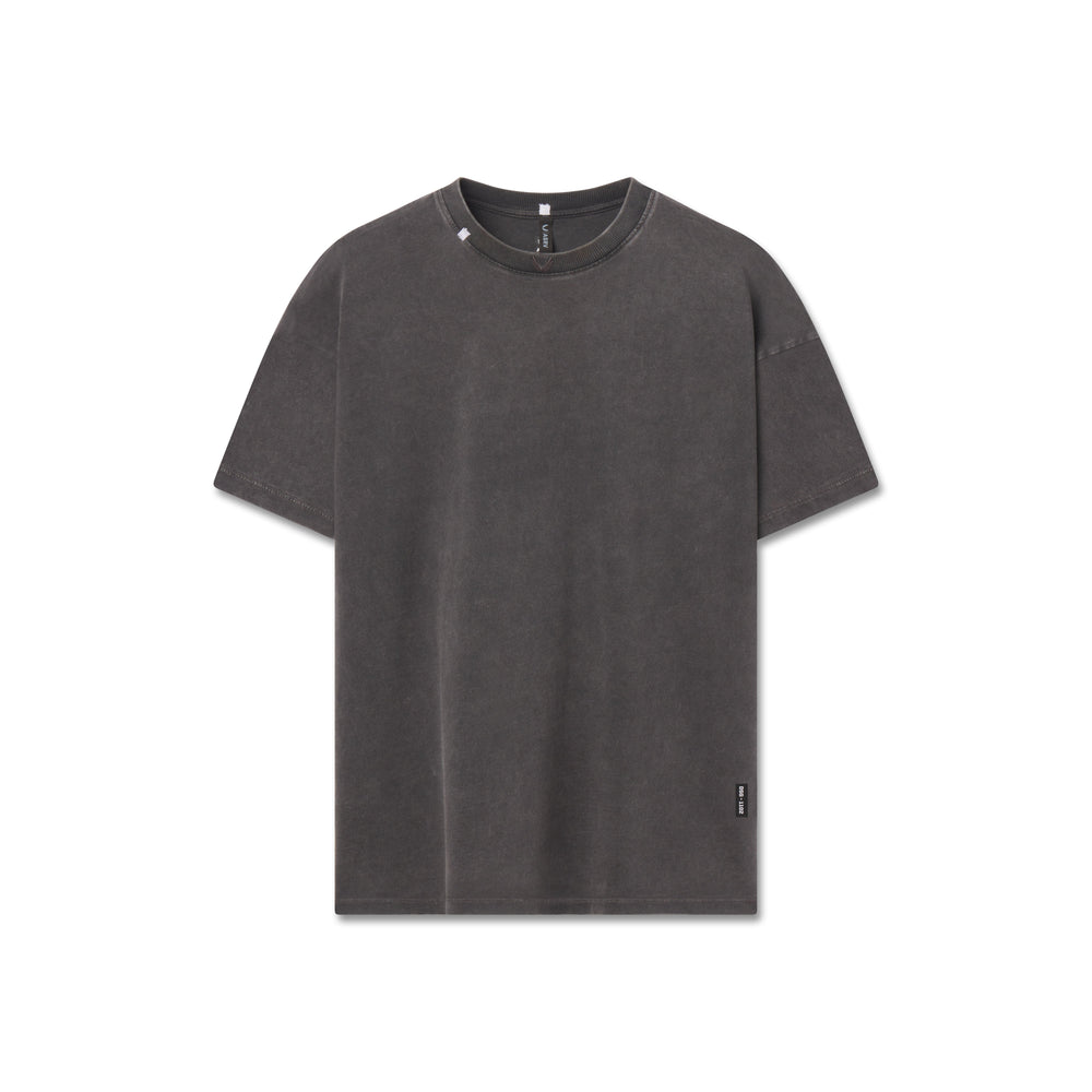 1102. Distressed Relaxed Tee - Black