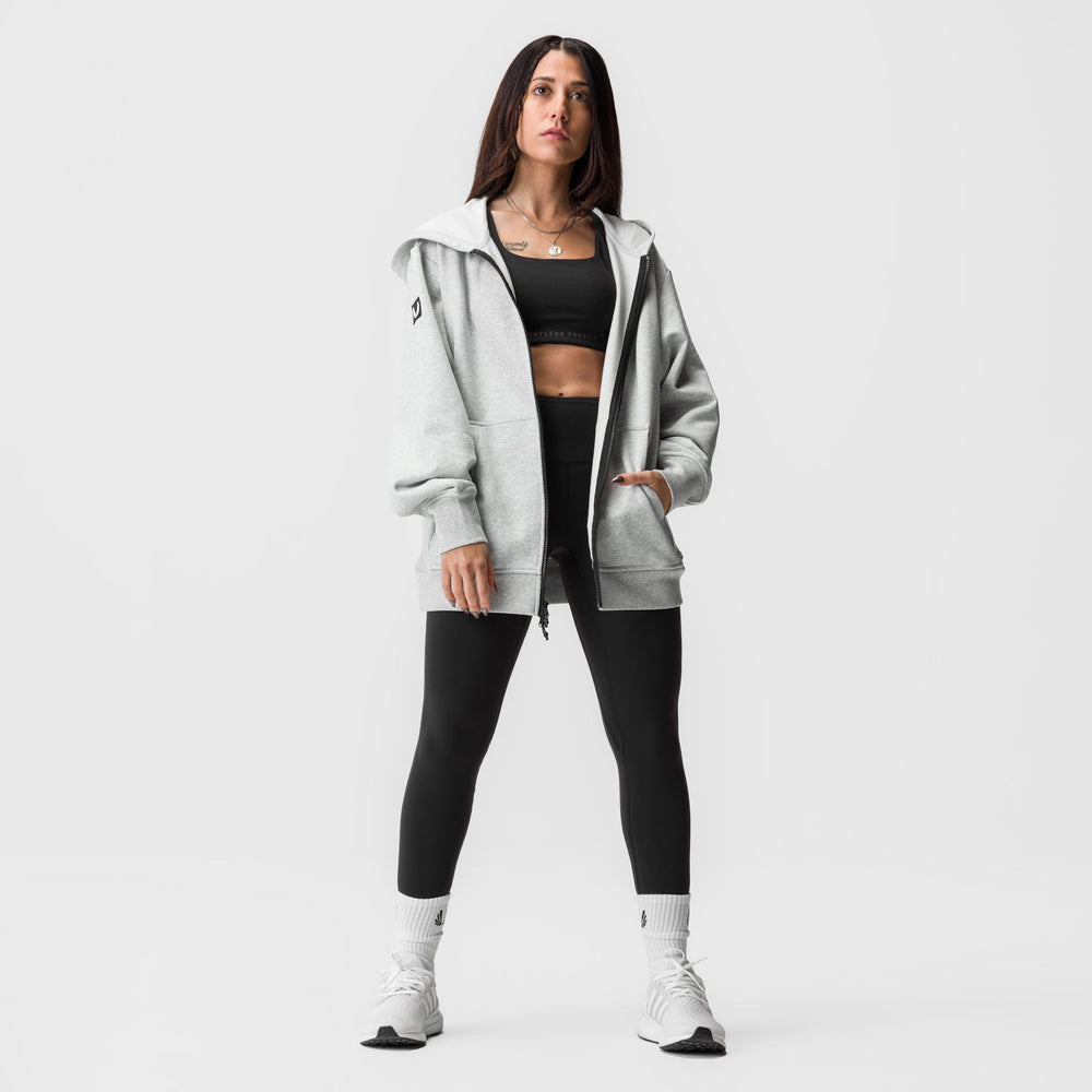 ASRV x Equinox Sorona® French-Terry Oversized Zip Hoodie - Heather Gre