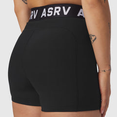 W027. LYCRA® Ribbed Short - Black