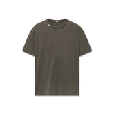1102. Distressed Relaxed Tee - Olive