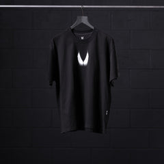 0797. Tech Essential™ Relaxed Tee - Black "Motion Blur"