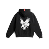 0874. Tech-Terry™ Zip Hoodie - Black "Eagle"