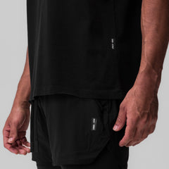 0797. Tech Essential™ Relaxed Tee - Black "Global"