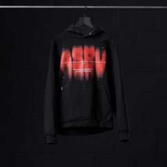 0874. Tech-Terry™ Zip Pocket Hoodie - Black "Target Acquired"