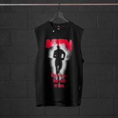 0807. Tech Essential™ Relaxed Cutoff - Black "Ghost Trace"