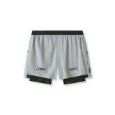 0951. Aerotex™ 4" High Split Liner Short - Slate Grey