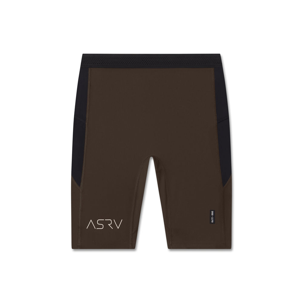 1170. Lycra® Ribbed Run Half-Tight - Dark Earth