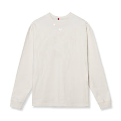 0851. Tech Essential™ Relaxed Long Sleeve - Stone/White "OTWR"