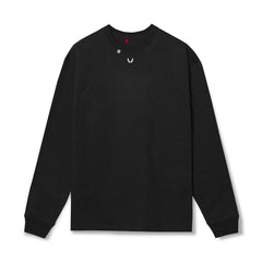 0851. Tech Essential™ Relaxed Long Sleeve - Black/White "OTWR"