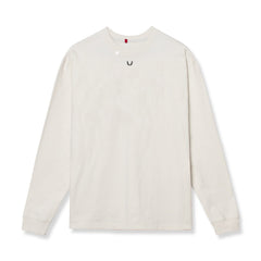 0851. Tech Essential™ Relaxed Long Sleeve - Stone/Black "OTWR"