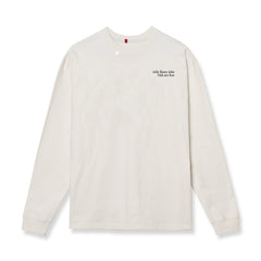 0851. Tech Essential™ Relaxed Long Sleeve - Stone "Brush Wings/ASRV"