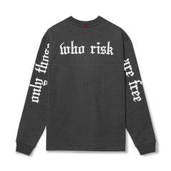 0851. Tech Essential™ Relaxed Long Sleeve - Space Grey/White "OTWR"