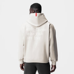 0874. Tech-Terry™ Zip Pocket Hoodie - Stone/White "OTWR"