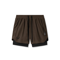 0865. Tetra-Lite® 5" Liner Short - Dark Earth "Wings"/Black