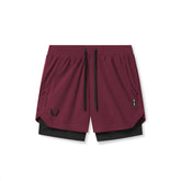 0865. Tetra-Lite® 5" Liner Short - Crimson "Wings"/Black