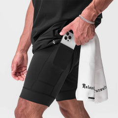 0866. Tetra-Lite® 7" Liner Short - Black "RP"/Black