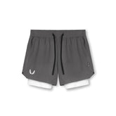 0865. Tetra-Lite® 5" Liner Short - Space Grey/White/White "Wings"