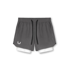 0865. Tetra-Lite® 5" Liner Short - Space Grey/White/White "Wings"
