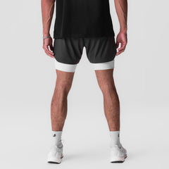 0865. Tetra-Lite® 5" Liner Short - Space Grey/White/White "Wings"