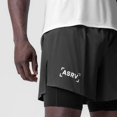 0951. Aerotex™ 4" High Split Liner Short - Space Grey