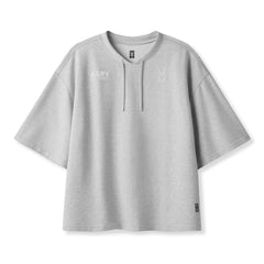 0945. Micro-Terry Warm-Up Tee - Heather Grey