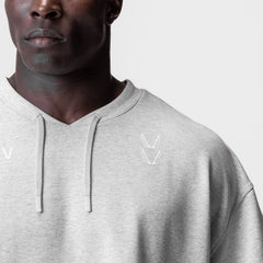 0945. Micro-Terry Warm-Up Tee - Heather Grey