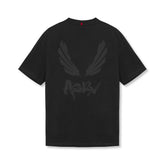 0797. Tech Essential™ Relaxed Tee - Black/Black "Brush Wings/ASRV"