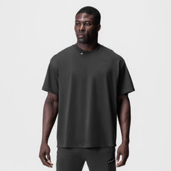 0797. Tech Essential™ Relaxed Tee - Space Grey/Black "Brush Wings/ASRV