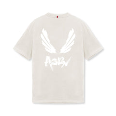 0797. Tech Essential™ Relaxed Tee - Stone/White "Brush Wings/ASRV"