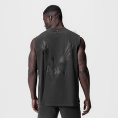 0807. Tech Essential™ Relaxed Cutoff - Space Grey/Black "Brush Wings/A